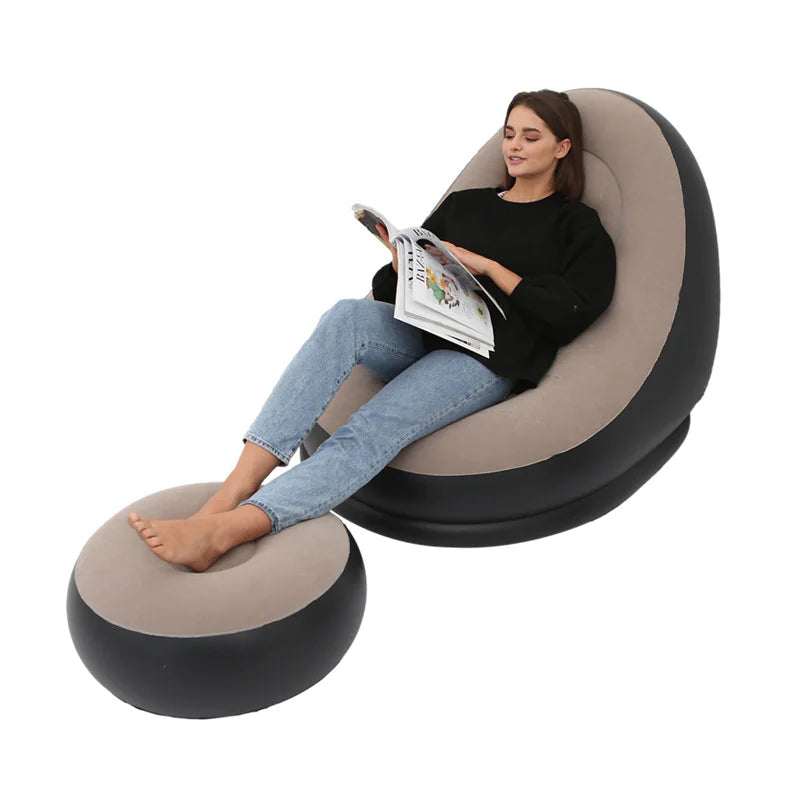 Lazy Sofa with Footstool