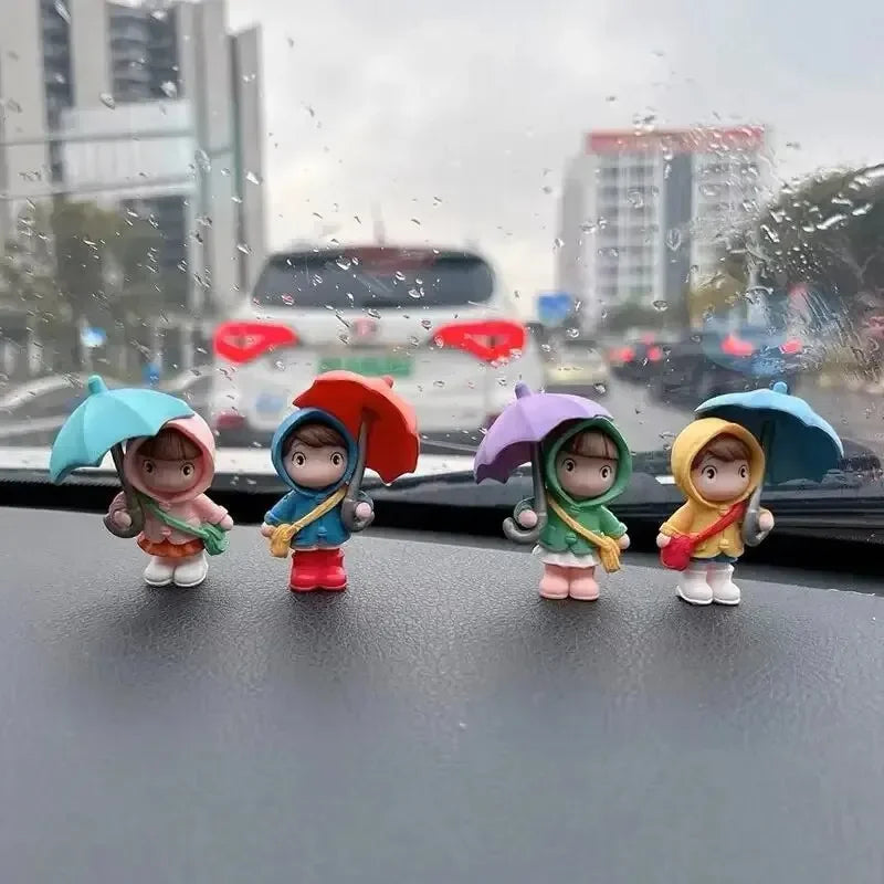 Car interior cute mini figures