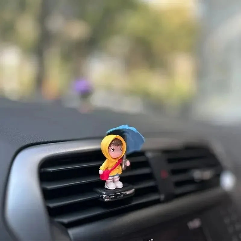 Car interior cute mini figures