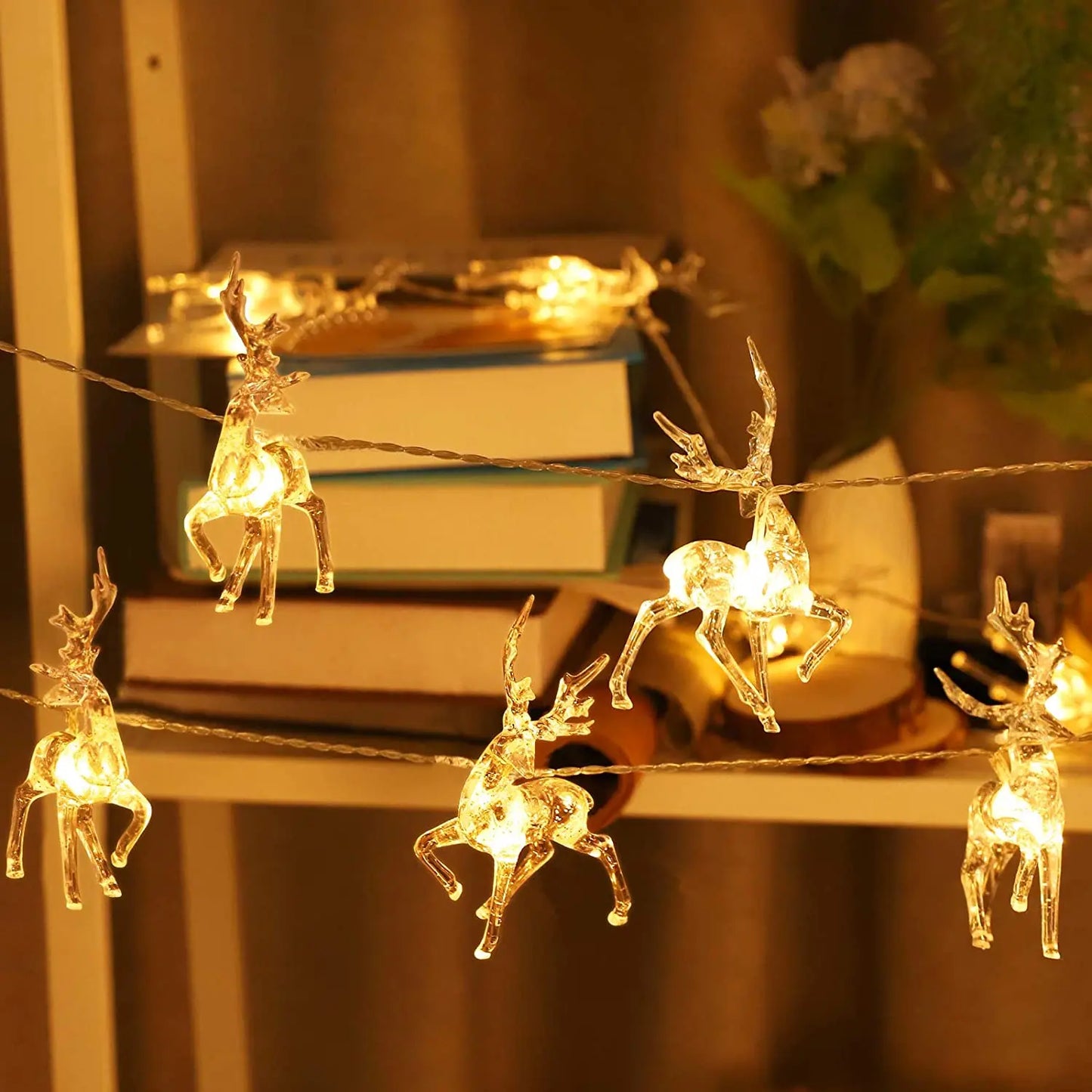 Christmas Reindeer String Lights  Decoration For Home