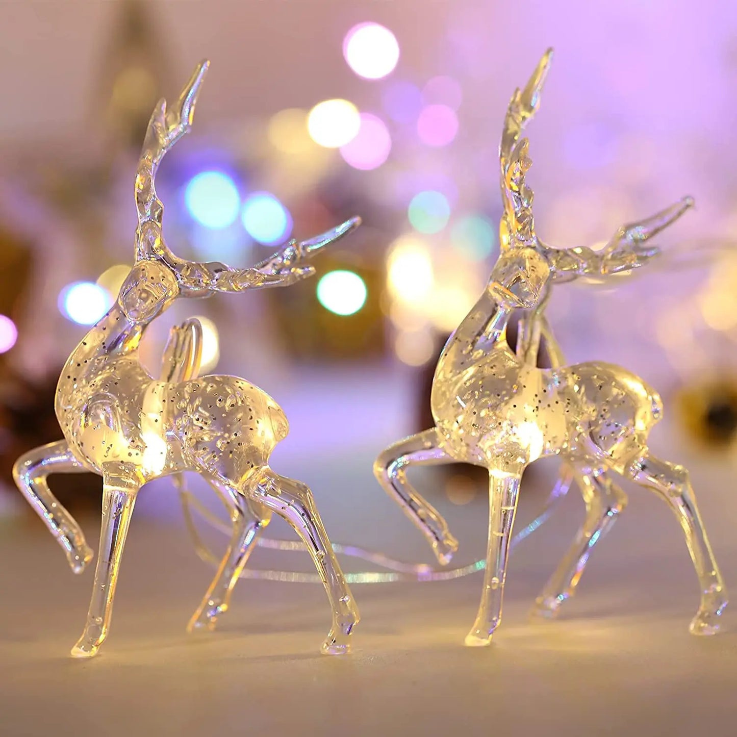 Christmas Reindeer String Lights  Decoration For Home