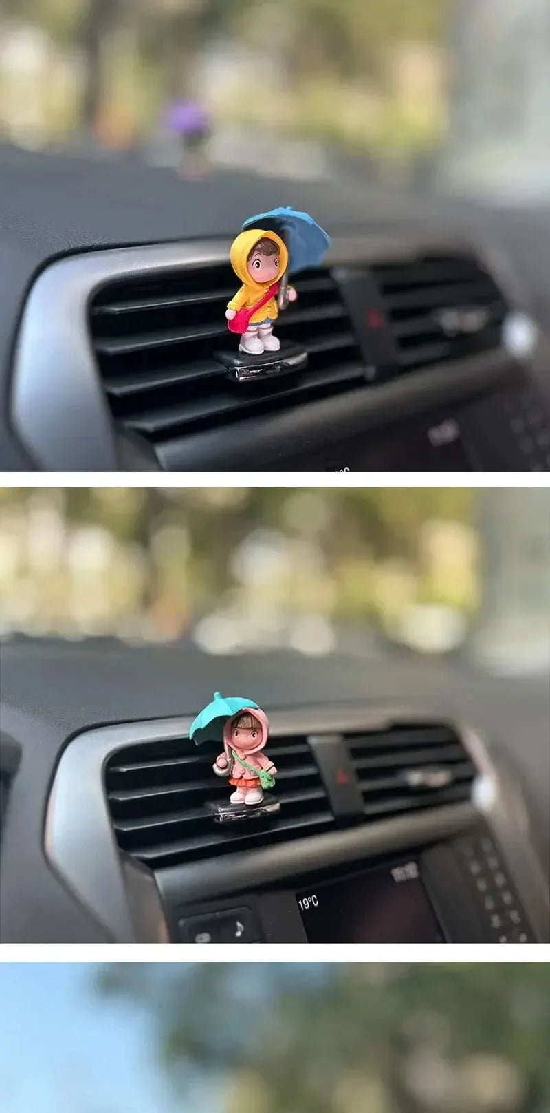 Car interior cute mini figures