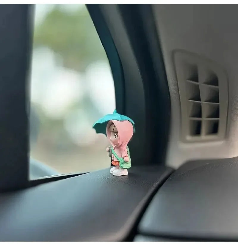 Car interior cute mini figures