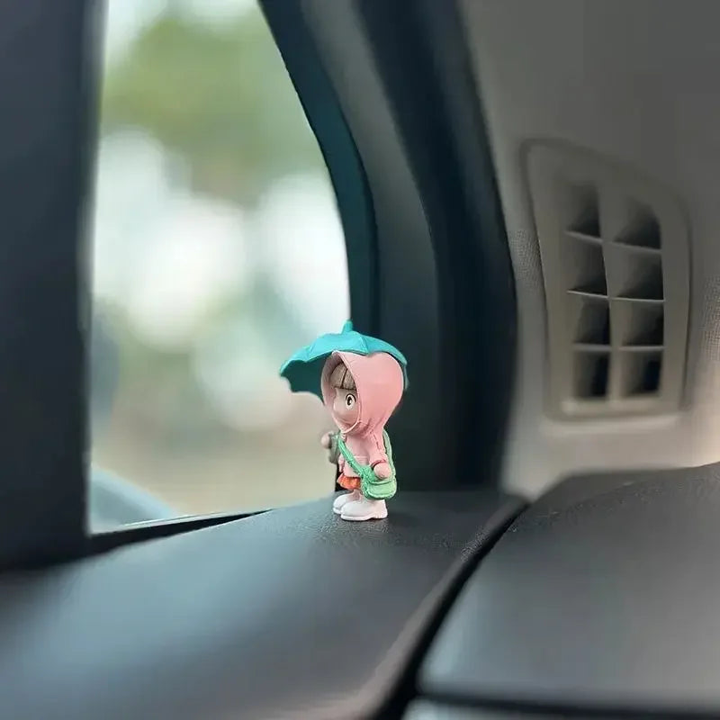 Car interior cute mini figures