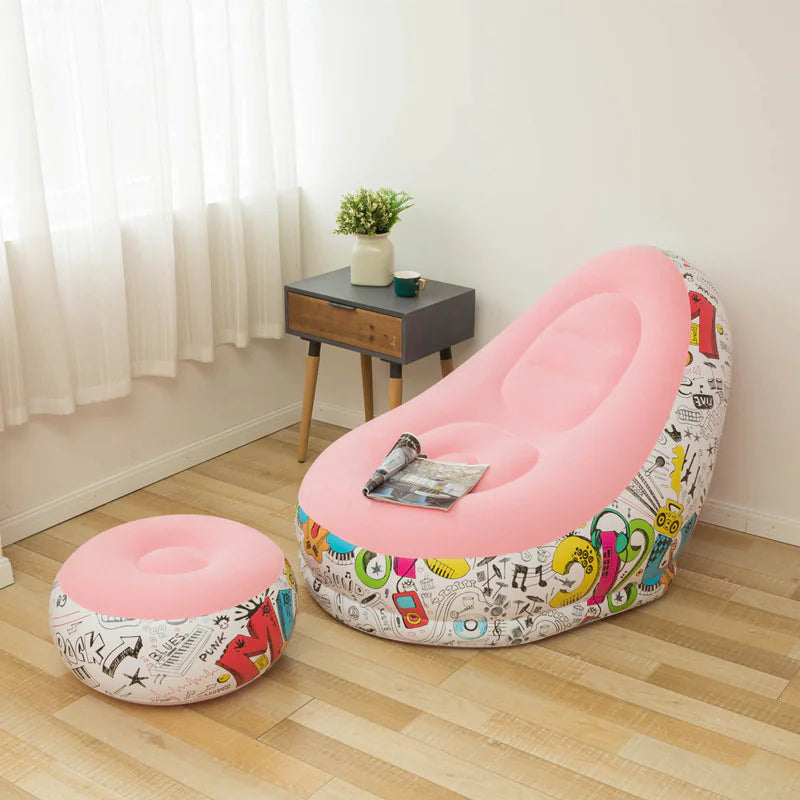 Lazy Sofa with Footstool