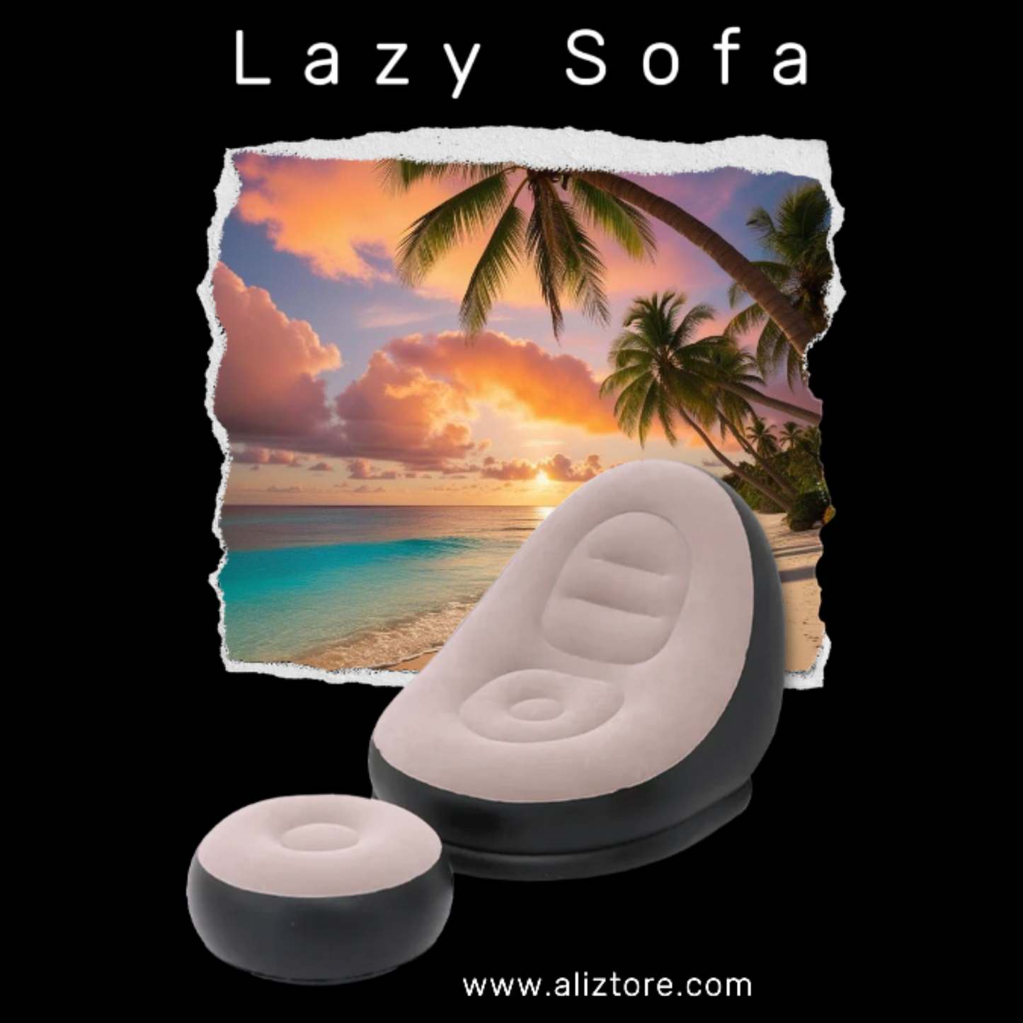 Lazy Sofa with Footstool