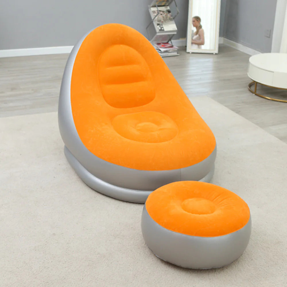 Lazy Sofa with Footstool