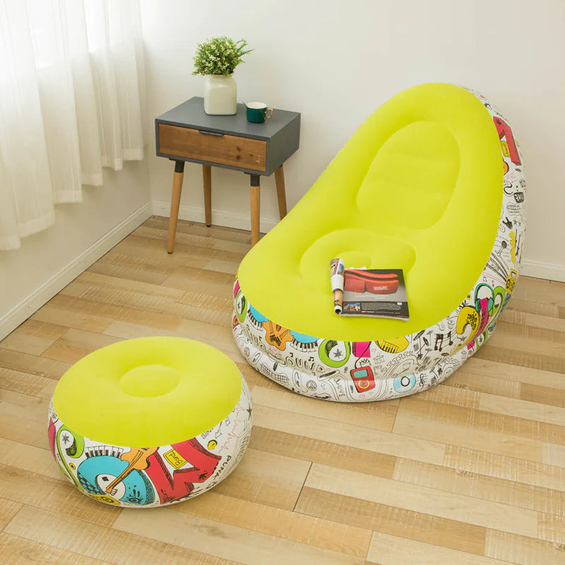 Lazy Sofa with Footstool